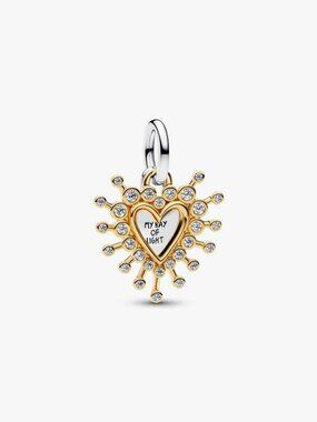 Pandora Radiant Heart Double Dangle Charm